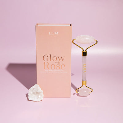 Glow with Rose - Rouleau pour le visage en quartz rose