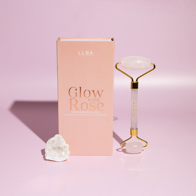 Glow with Rose - Rouleau pour le visage en quartz rose